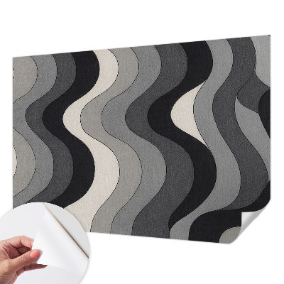 Selbstklebende Fototapete fürs Kinderzimmer Graue Wellen