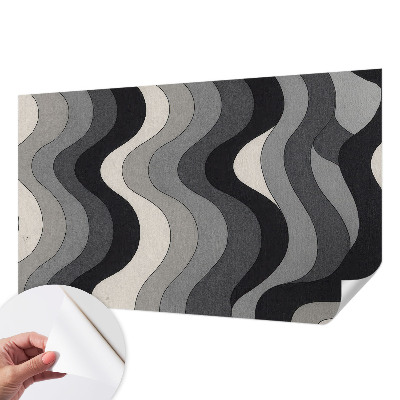 Selbstklebende Fototapete fürs Kinderzimmer Graue Wellen