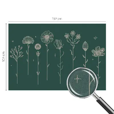 49D-Fototapete fürs Wohnzimmer mit zarten Blüten