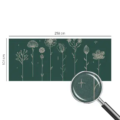 49D-Fototapete fürs Wohnzimmer mit zarten Blüten