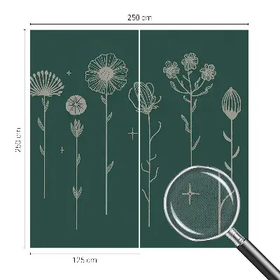 49D-Fototapete fürs Wohnzimmer mit zarten Blüten