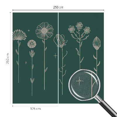 49D-Fototapete fürs Wohnzimmer Zarte Blüten