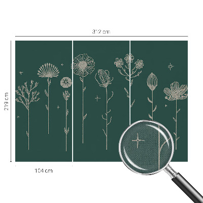 49D-Fototapete fürs Wohnzimmer Zarte Blüten