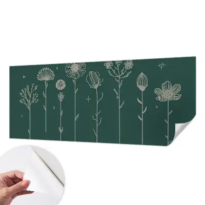 49D-Fototapete fürs Wohnzimmer mit zarten Blüten