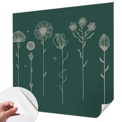49D-Fototapete fürs Wohnzimmer mit zarten Blüten