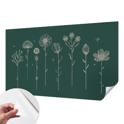 49D-Fototapete fürs Wohnzimmer Zarte Blüten