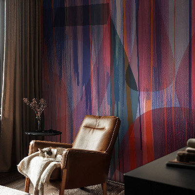 49D-Fototapete fürs Schlafzimmer mit Regenbogenstreifen