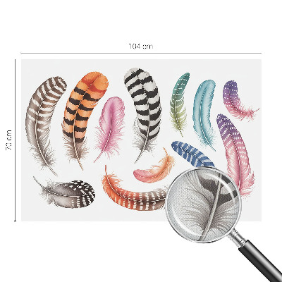 Motivtapete fürs Wohnzimmer Pastellfarbene Federn