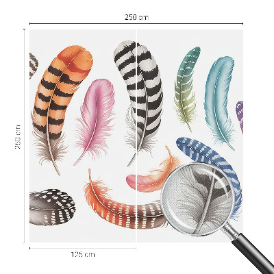 Motivtapete fürs Wohnzimmer Pastellfarbene Federn