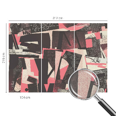 Selbstklebende Fototapete mit geometrischer Collage