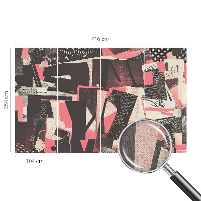 Selbstklebende Fototapete mit geometrischer Collage