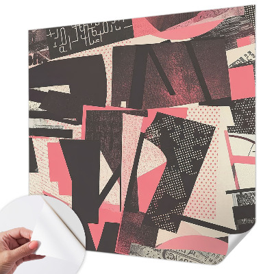 Selbstklebende Fototapete mit geometrischer Collage