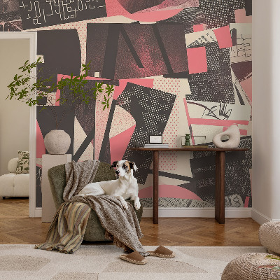 Selbstklebende Fototapete mit geometrischer Collage