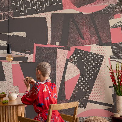 Selbstklebende Fototapete Geometrische Collage