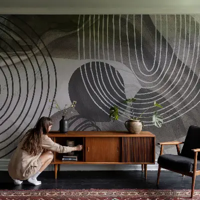Selbstklebende Fototapete fürs Schlafzimmer mit dem Motiv „Harmonie der Formen“