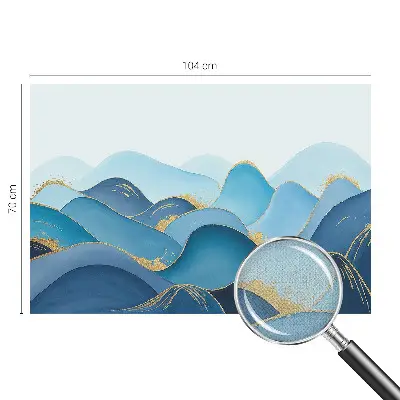 50D-Fototapete fürs Schlafzimmer mit einer hügeligen Landschaft als Motiv