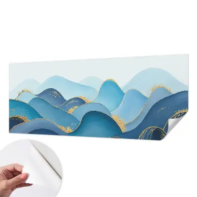 50D-Fototapete fürs Schlafzimmer mit einer hügeligen Landschaft als Motiv