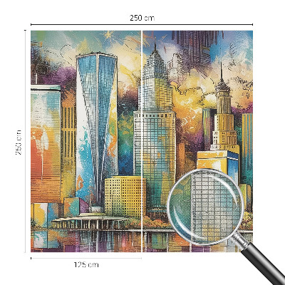 Moderne Fototapete nach Maß Stadtpanorama