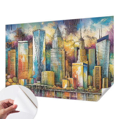 Moderne Fototapete nach Maß Stadtpanorama