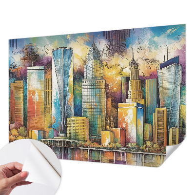 Moderne Fototapete nach Maß Stadtpanorama