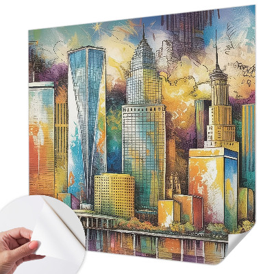 Moderne Fototapete nach Maß Stadtpanorama