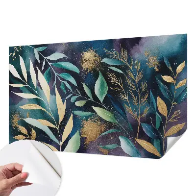 Hochwertige Bildtapete mit botanischem Blattmotiv