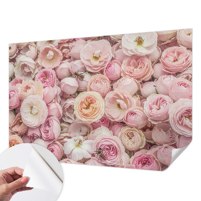 Selbstklebende Fototapete für die Wand mit einem Motiv aus wunderschönen Blumen