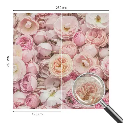 Selbstklebende Fototapete für die Wand mit einem Motiv aus wunderschönen Blumen