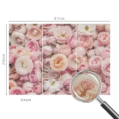 Selbstklebende Fototapete für die Wand mit einem Motiv aus wunderschönen Blumen