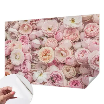 Selbstklebende Fototapete für die Wand mit einem Motiv aus wunderschönen Blumen