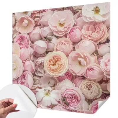 Selbstklebende Fototapete für die Wand mit einem Motiv aus wunderschönen Blumen
