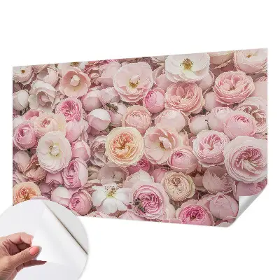 Selbstklebende Fototapete für die Wand mit einem Motiv aus wunderschönen Blumen