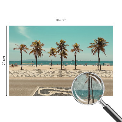 Selbstklebende Fototapete fürs Wohnzimmer mit Palmenstrand-Motiv