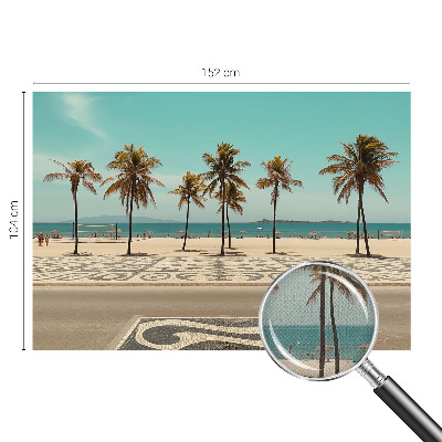 Selbstklebende Fototapete fürs Wohnzimmer mit Palmenstrand-Motiv