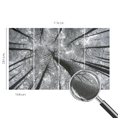 Selbstklebende Fototapete fürs Schlafzimmer mit einer Winterlandschaft