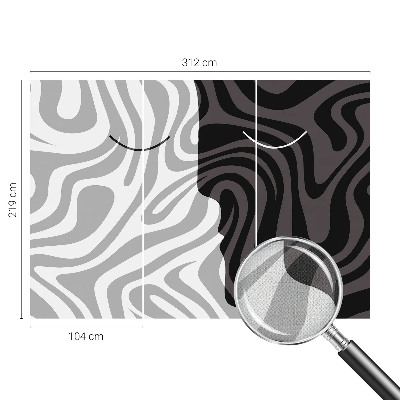 Selbstklebende Fototapete fürs Kinderzimmer Abstrakte Gesichter