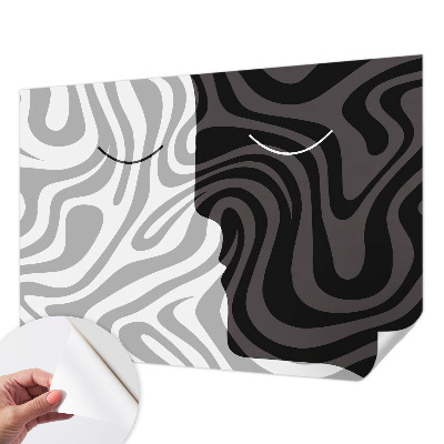 Selbstklebende Fototapete fürs Kinderzimmer Abstrakte Gesichter