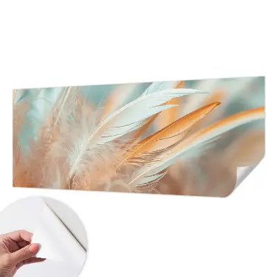 51D-Fototapete fürs Wohnzimmer mit zarten Federn als Motiv