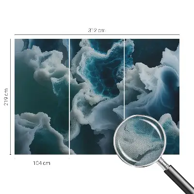 51D-Fototapete fürs Schlafzimmer mit Motiv Meereswellen