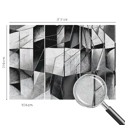 Motivtapete fürs Wohnzimmer mit geometrischem abstrakten Muster