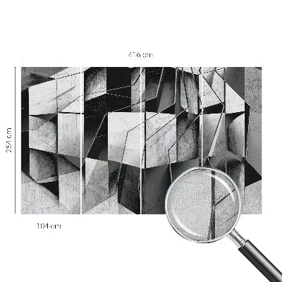 Motivtapete fürs Wohnzimmer mit geometrischem abstrakten Muster