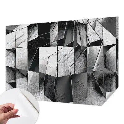 Motivtapete fürs Wohnzimmer mit geometrischem abstrakten Muster