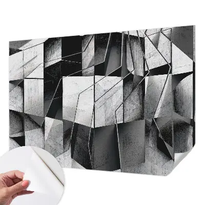 Motivtapete fürs Wohnzimmer mit geometrischem abstrakten Muster