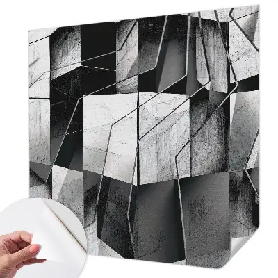 Motivtapete fürs Wohnzimmer mit geometrischem abstrakten Muster