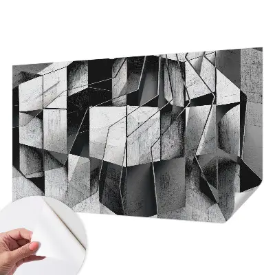 Motivtapete fürs Wohnzimmer mit geometrischem abstrakten Muster