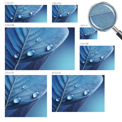 Hochwertige Bildtapete Blaues Blatt