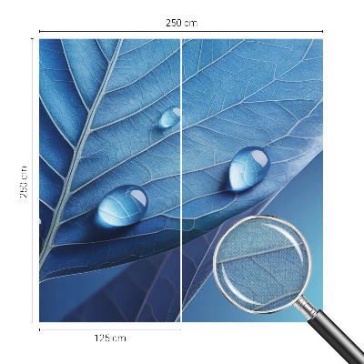 Hochwertige Bildtapete Blaues Blatt