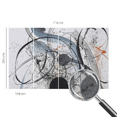 Selbstklebende Fototapete fürs Wohnzimmer Ausdrucksstarke Abstraktion