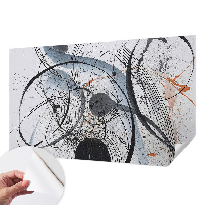 Selbstklebende Fototapete fürs Wohnzimmer Ausdrucksstarke Abstraktion