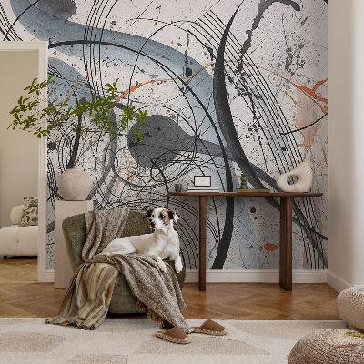 Selbstklebende Fototapete fürs Wohnzimmer Ausdrucksstarke Abstraktion